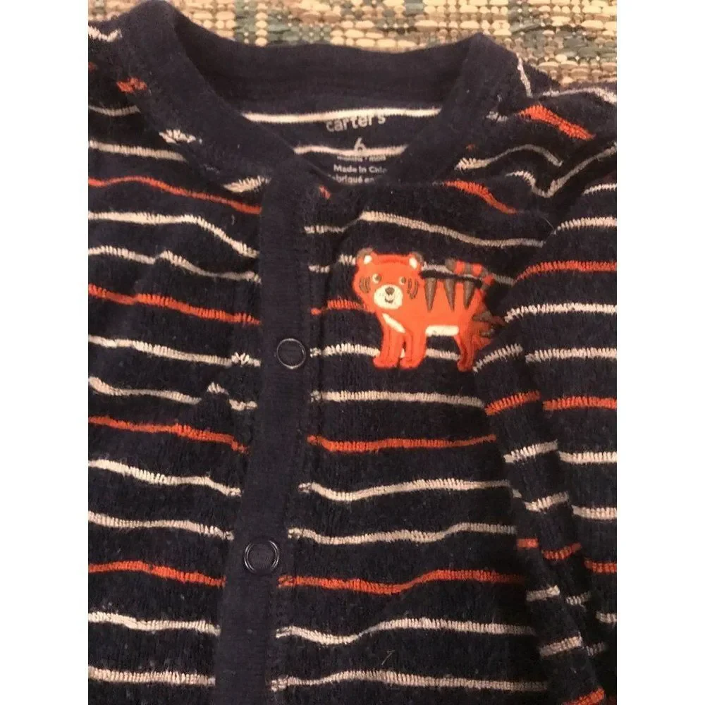 Carters size 6m 6 month Lot Of 3 Animal Sleepers Pjs